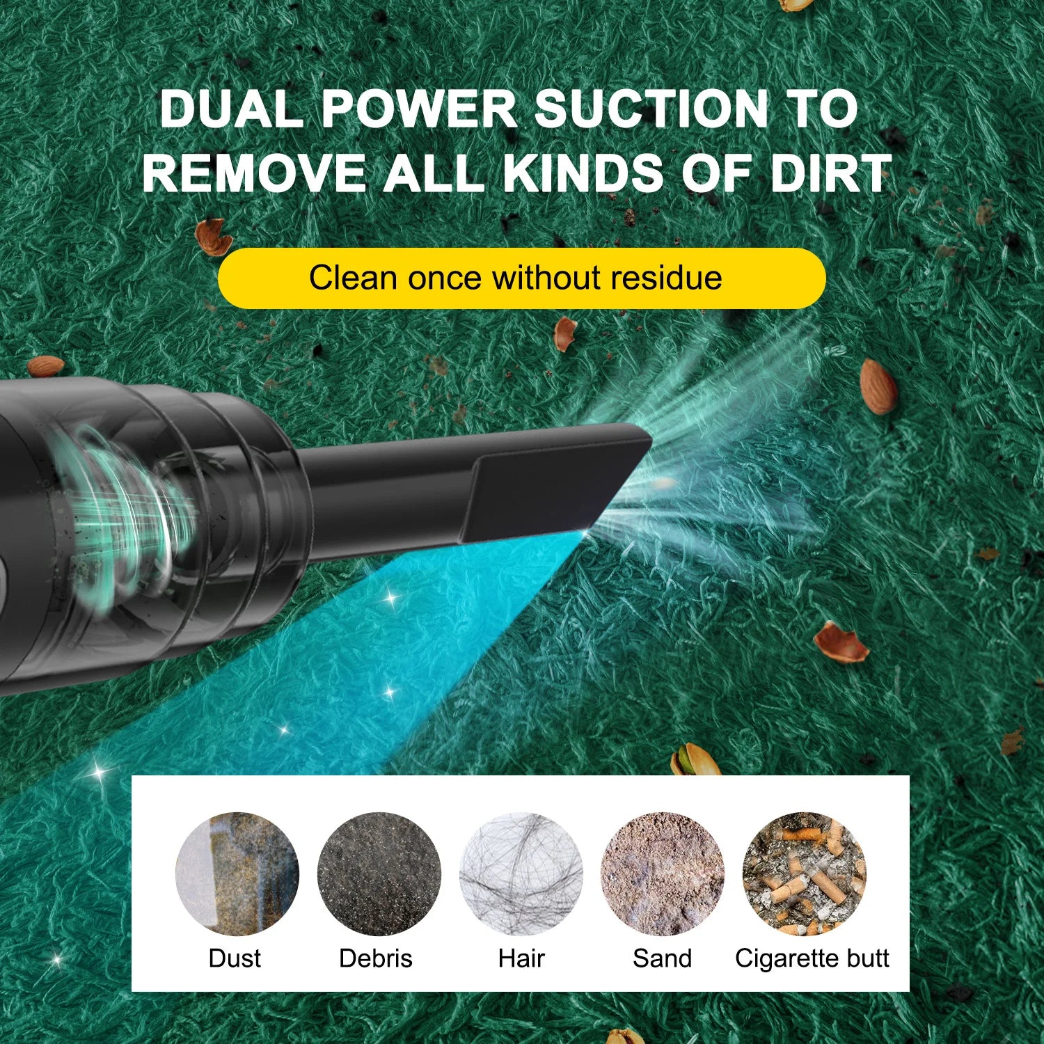 Portable Powerful Wireless Vacuum Mini Cleaning Machine