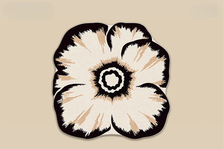 Irregular Shape, Decoration Flower Pattern Carpet, Anti-Slip