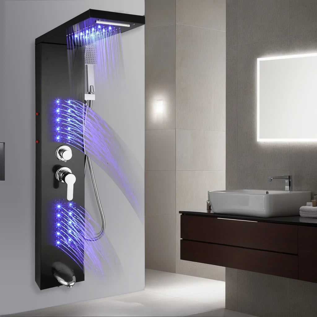 Shower Tower Waterfall Shower Head, Body Massage Jet