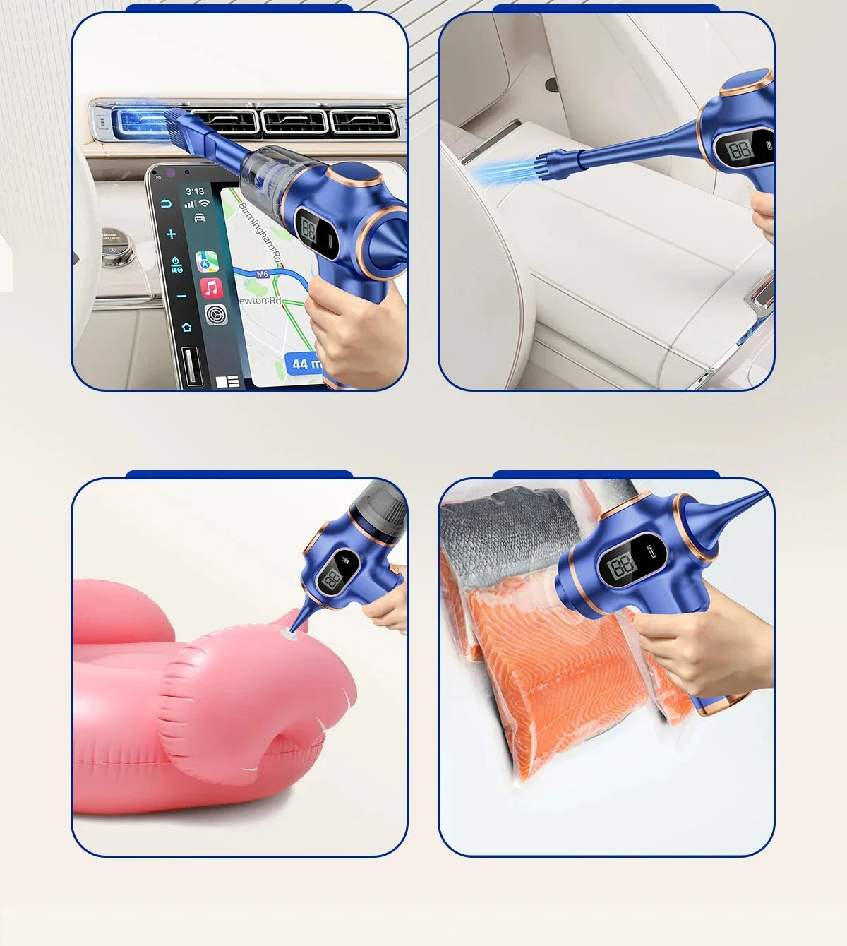 5 in1 Wireless Automobile Portable Vacuum Cleaner