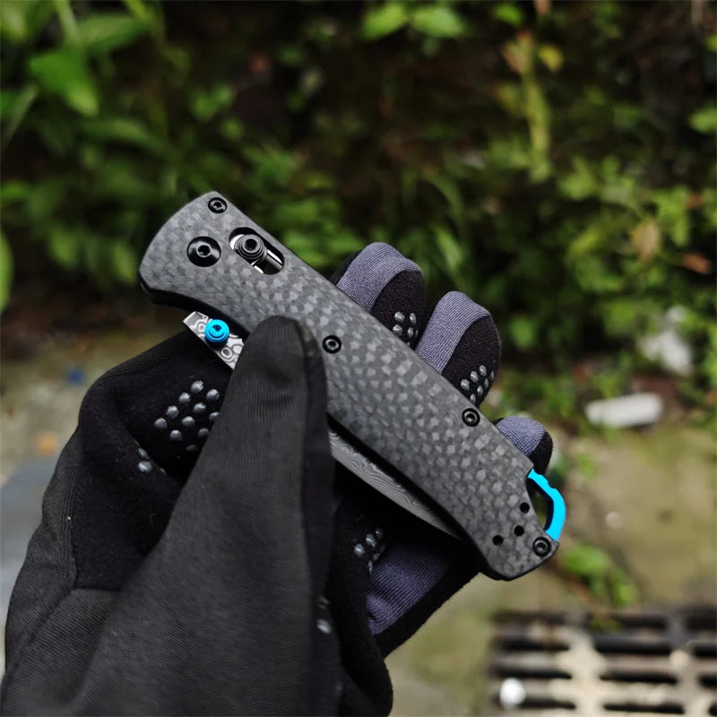 Damascus Steel, Carbon Fiber Handle, Hunting Knife