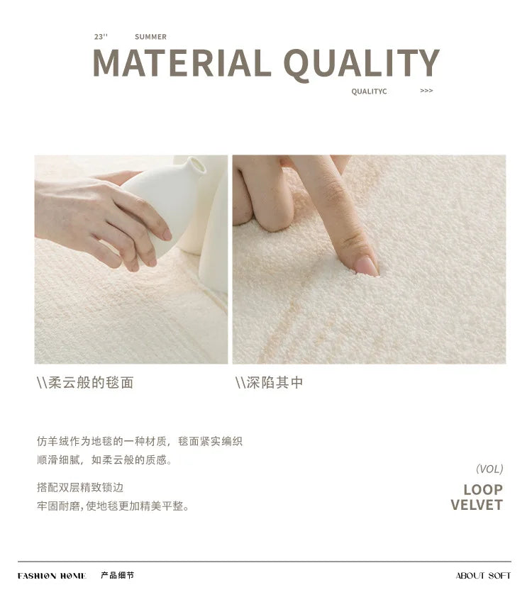 Fluffy Soft Lounge Rugs, Round Floor Mat, Anti-slip