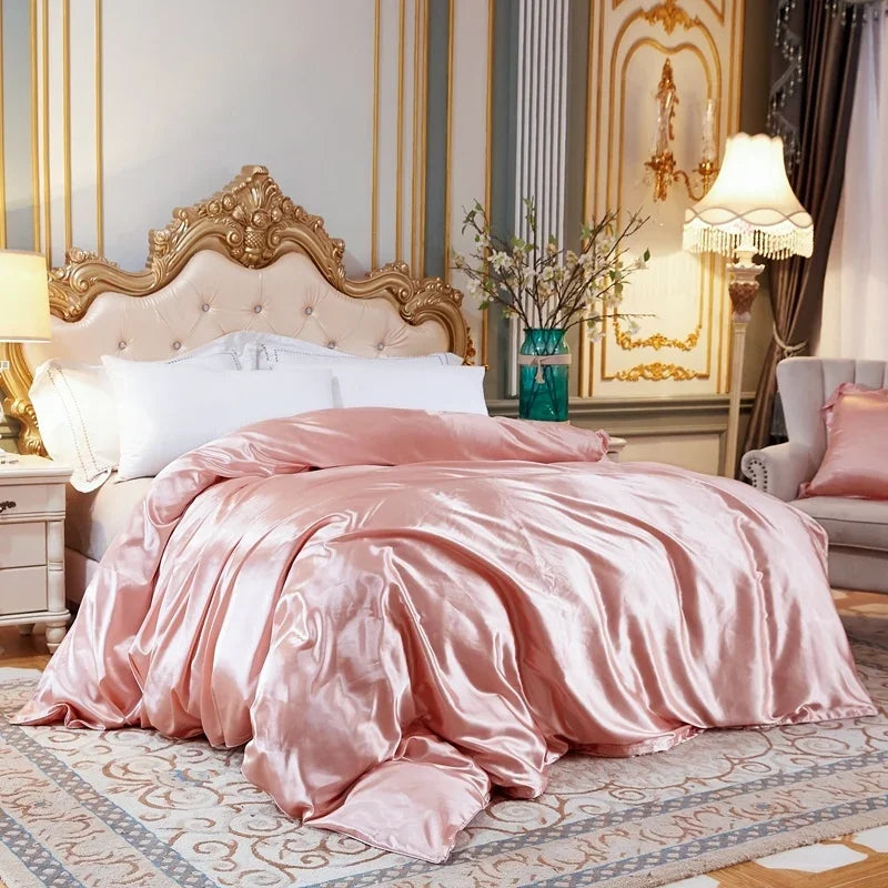 Satin Bedding Set, Duvet Cover, Bed Sheet, Pillowcase,