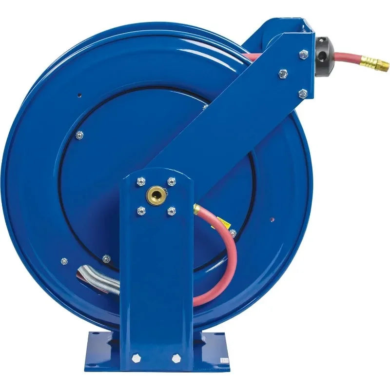Retractable Air/Water Low-Pressure Hose Reel, 50' Capacity