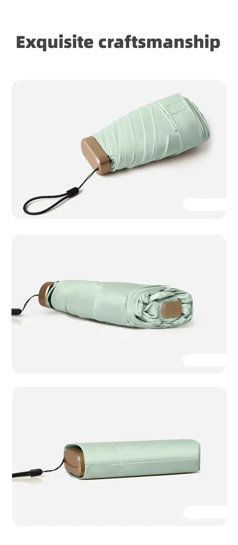 Mini Sun, Rain Umbrella Small Pocket Vinyl Folding