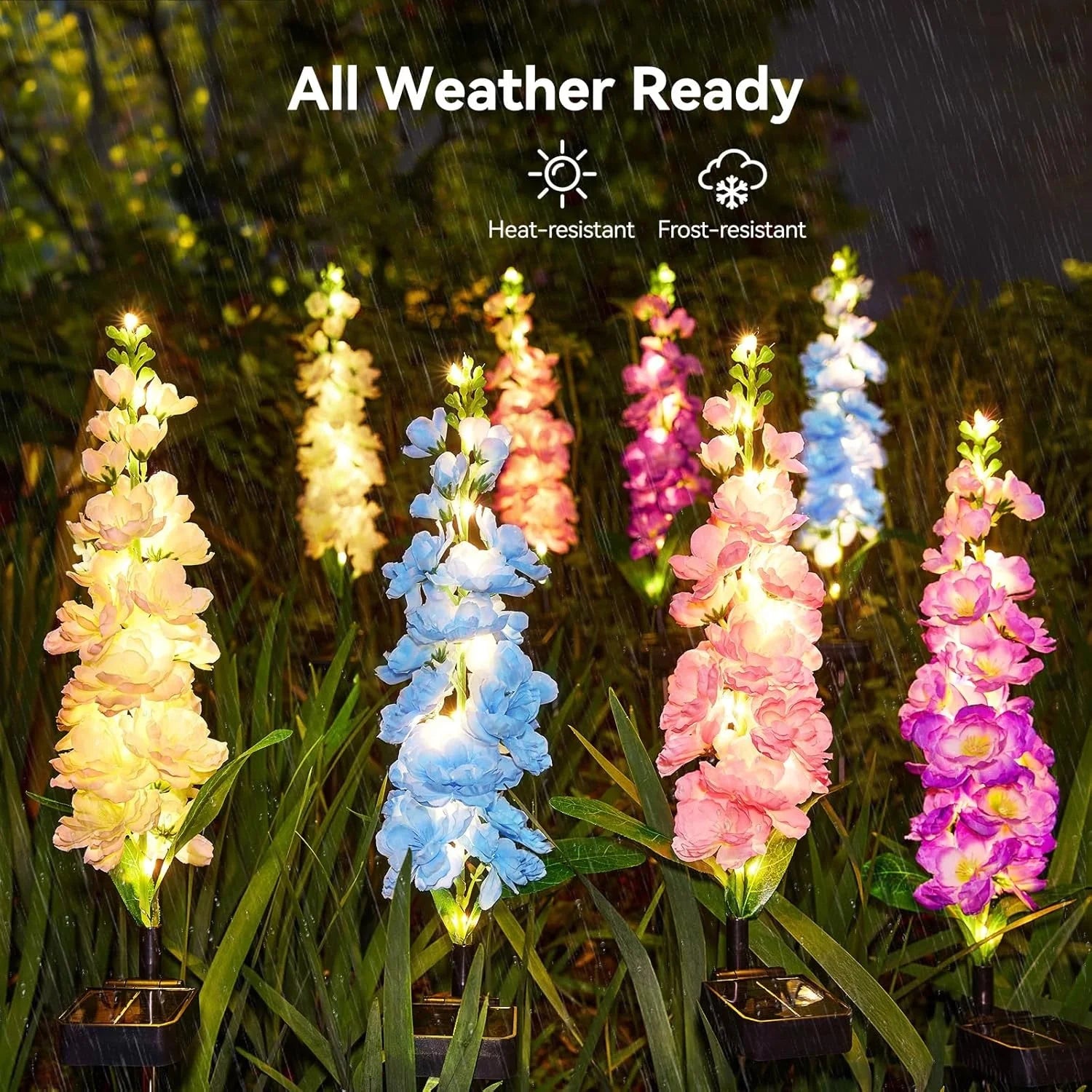 Outdoor Solar Flowers Lights for Yard Patio