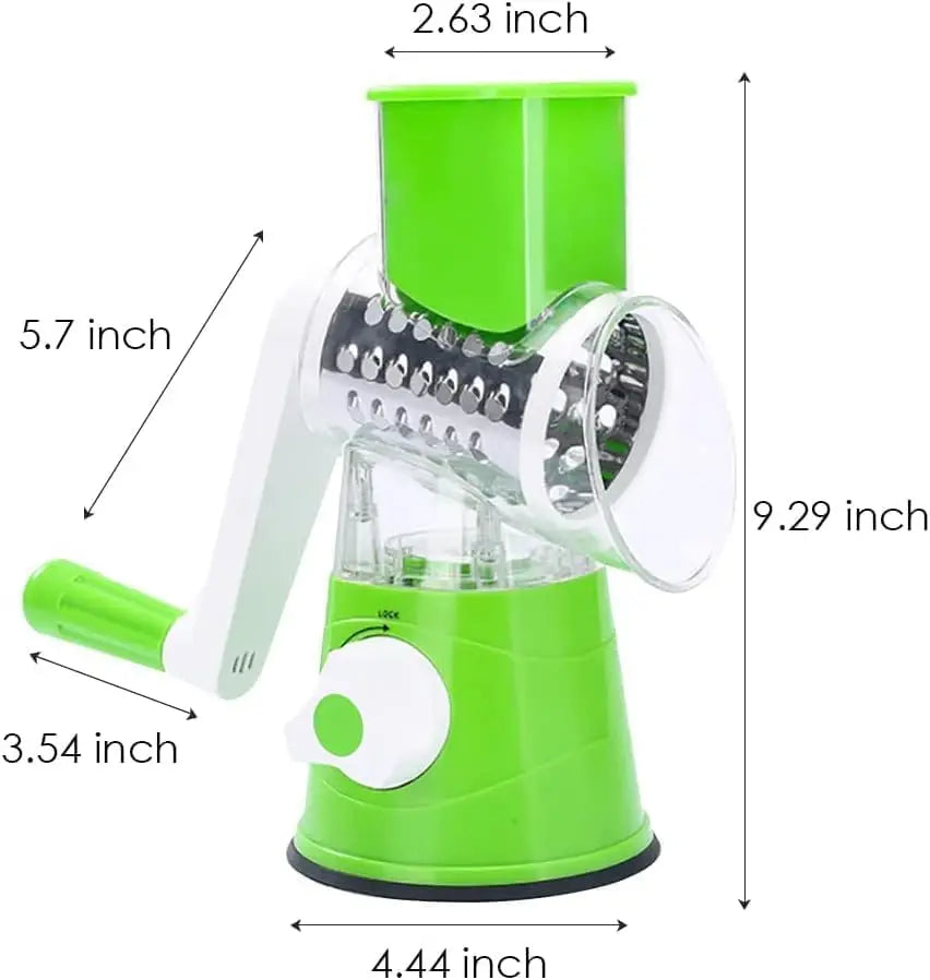 Cheese Grater, Vegetable Slicer with 3 Drum Blades