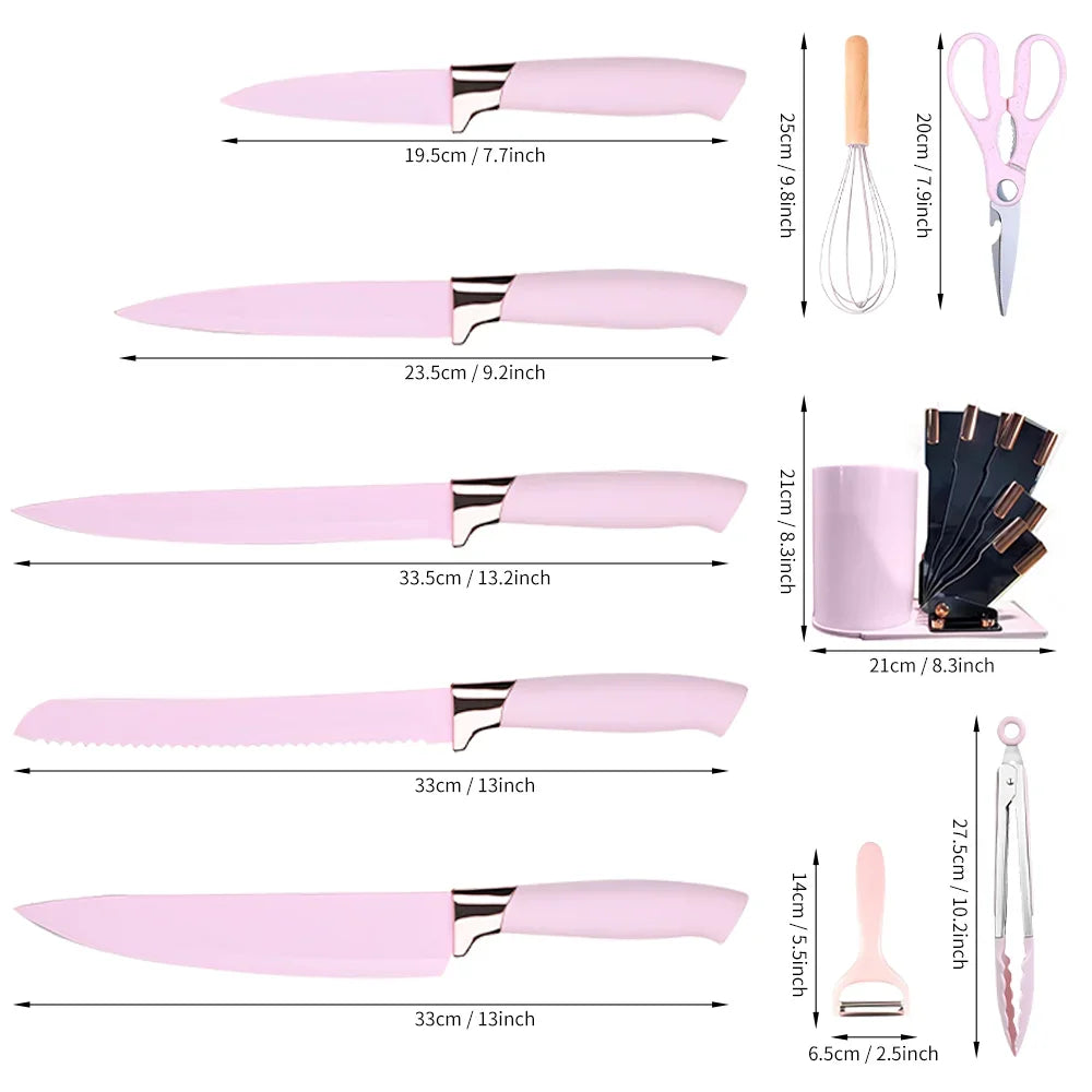 Heat Resistant Silicone Knives, Soup Spoon, Scissors, Peeler