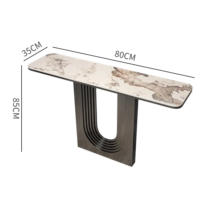 Space Saving Drawer Console Tables, Marble Top