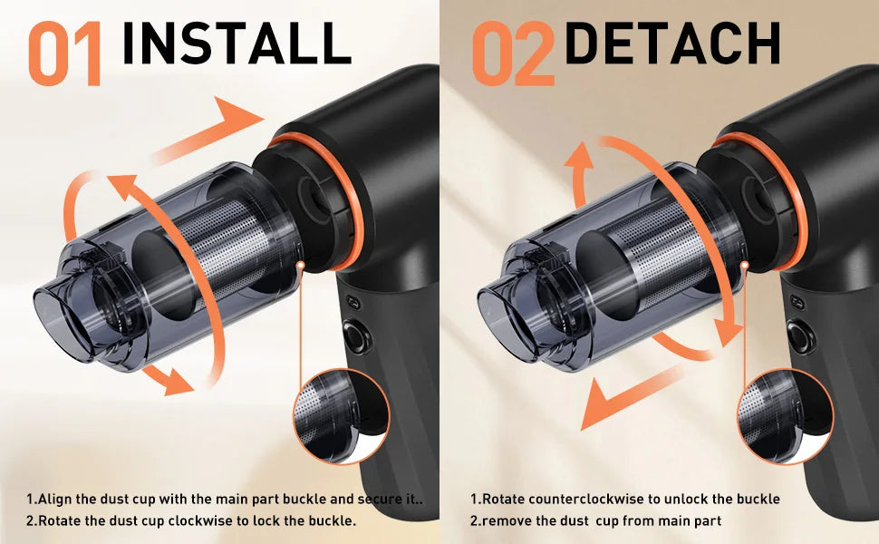 Handheld Mini 4-in-1 Powerful Vacuum Cleaner, Air Duster