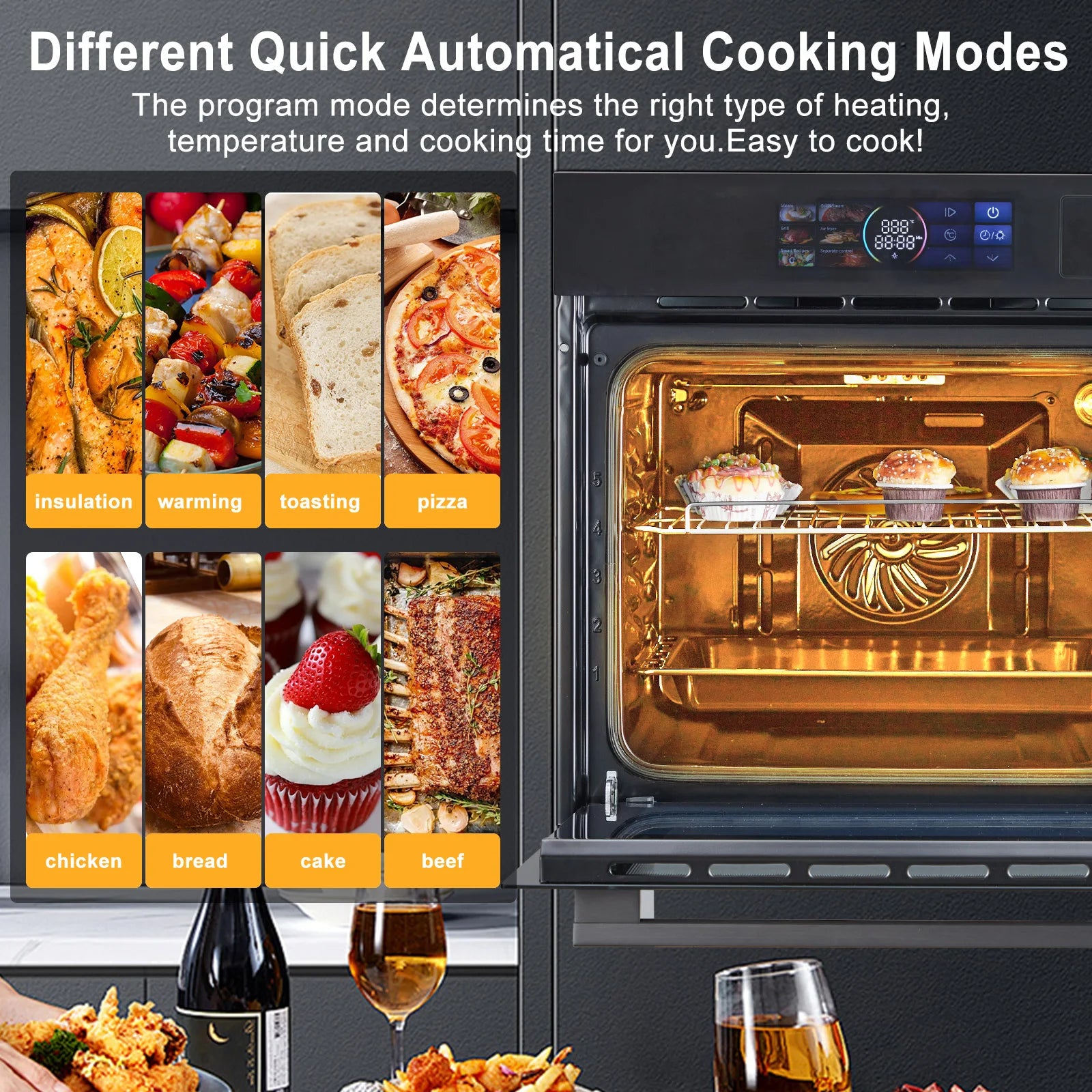 Electric Wall Oven, Steam, Grill, Air Frying