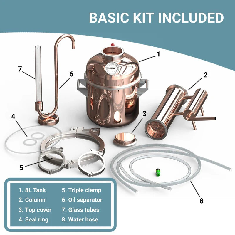8L Home Distiller Essential Oil Distillation Kit