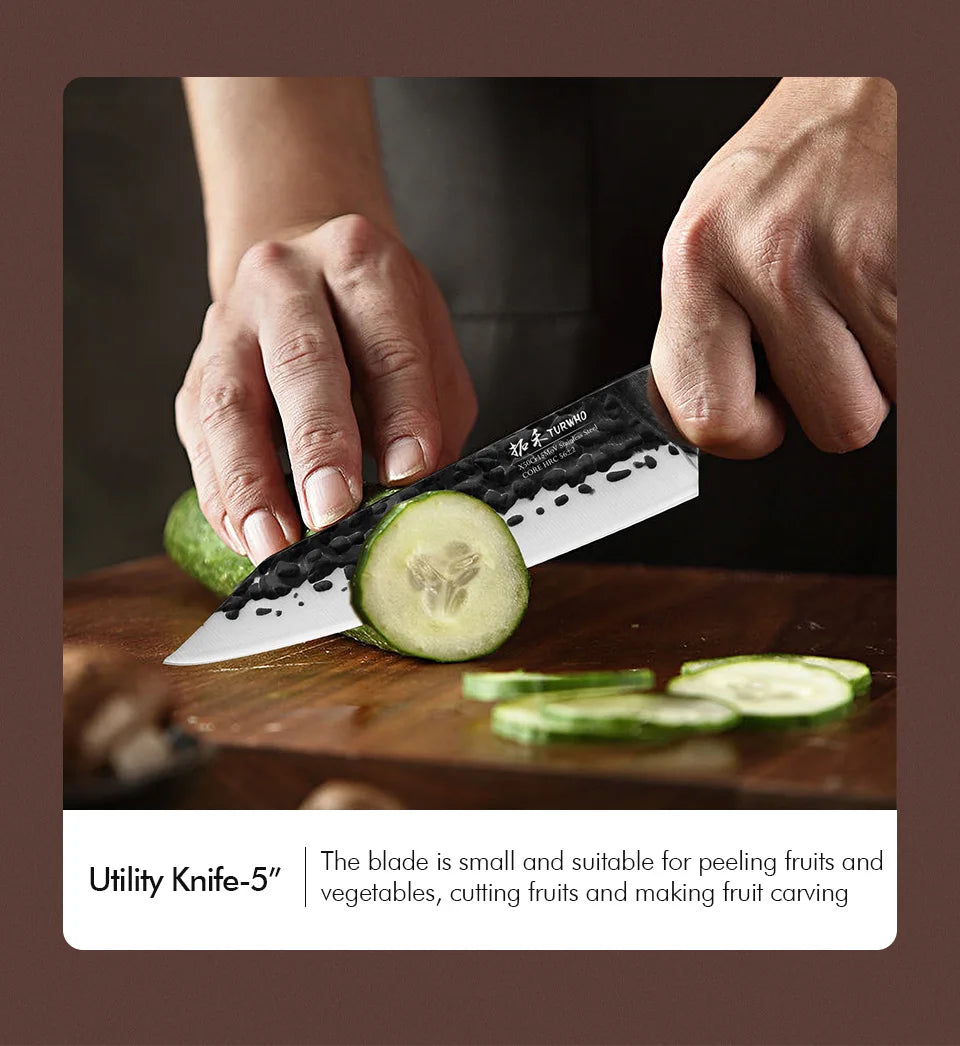 Japanese Hand Forged Stainless Steel Kitchen Knives