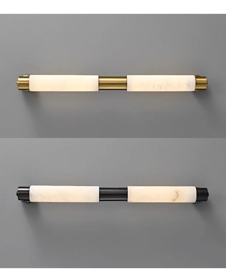 Black, Golden, marble wall lamp, Multiple Lengths