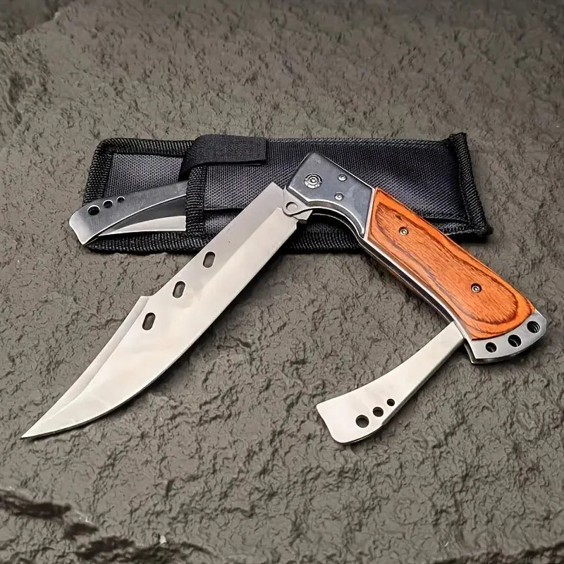 Outdoor Tri-fold Knife with Nylon Sheath