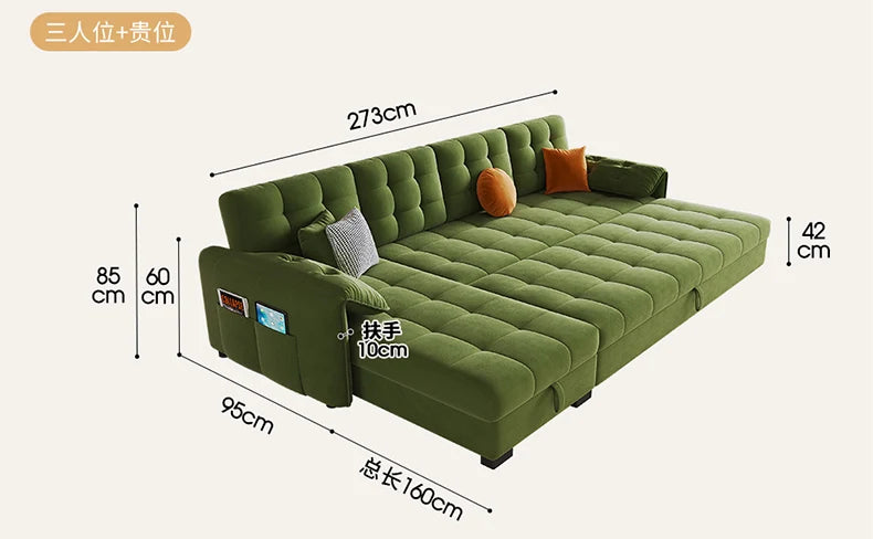 Modular Individual Sofa, Bed Convertible, Pull Out