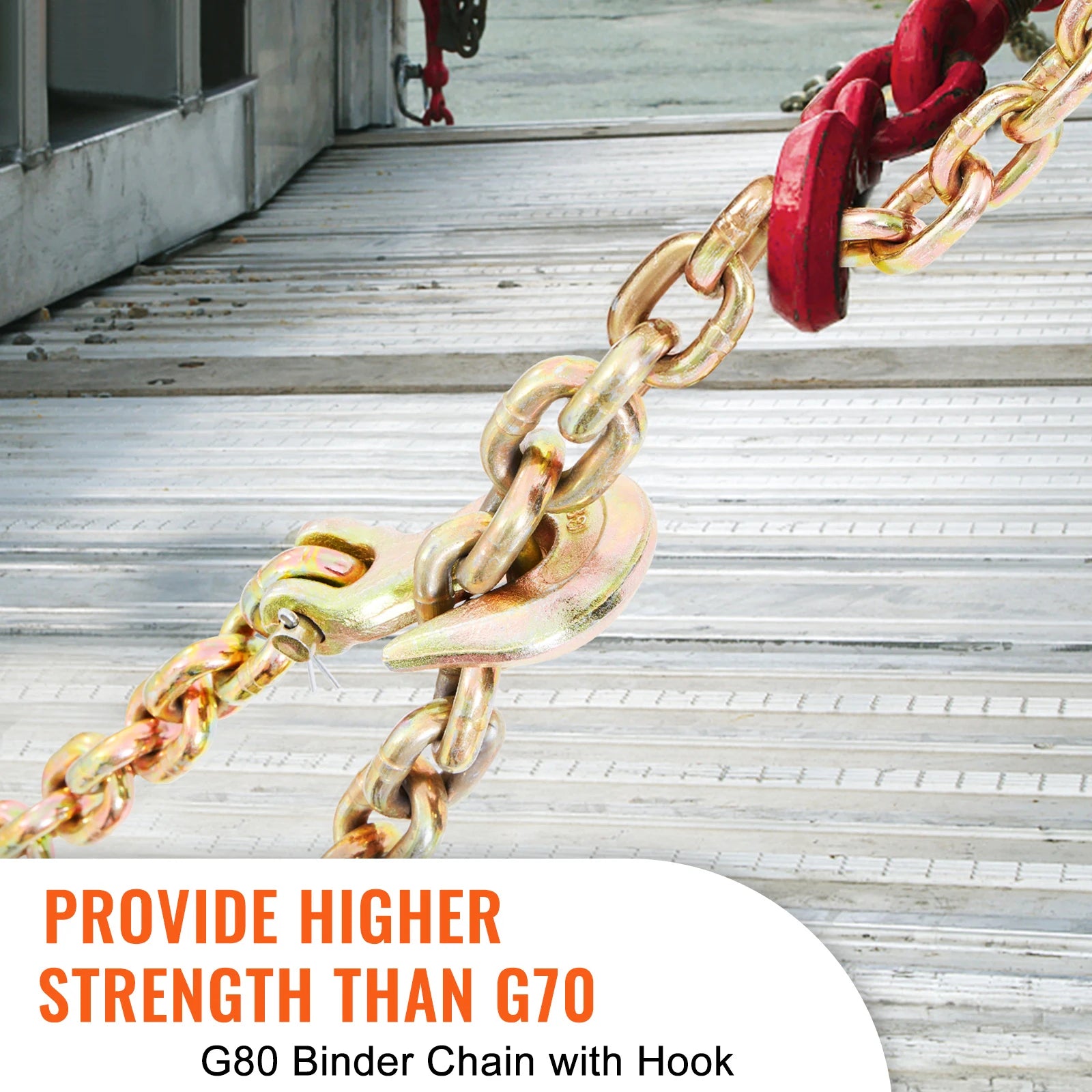 1/2pcs Binder Chain with Safety Grab Hooks, Tie Down