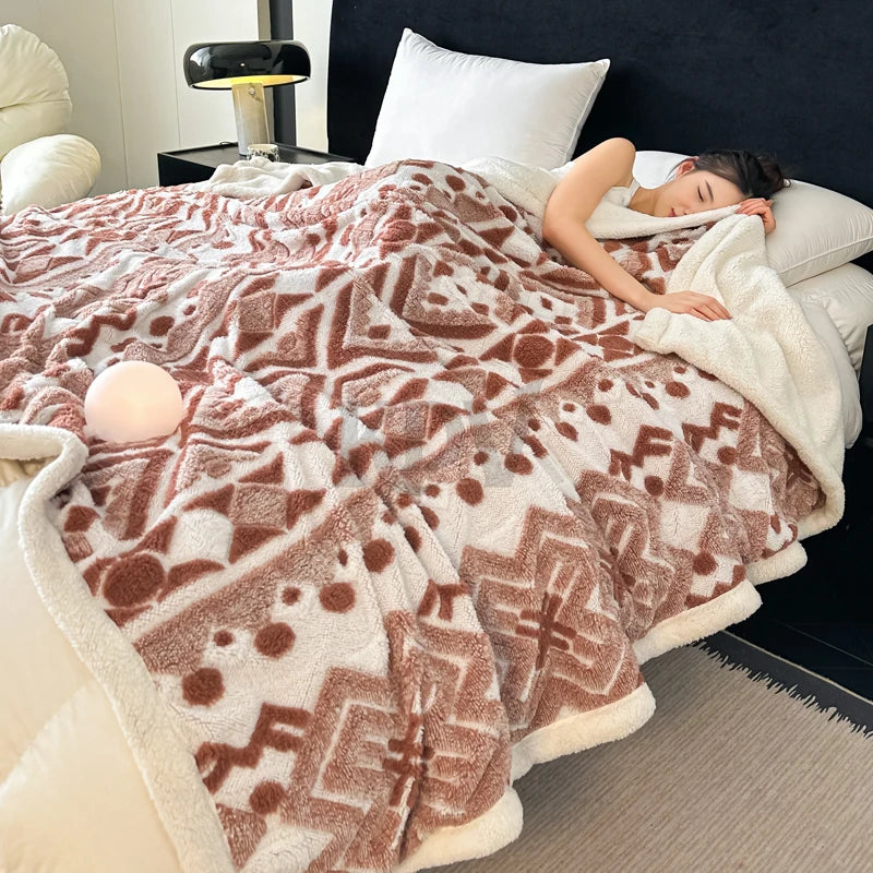 Fleece Blanket, Artificial Wool, Various Colors, Sizes