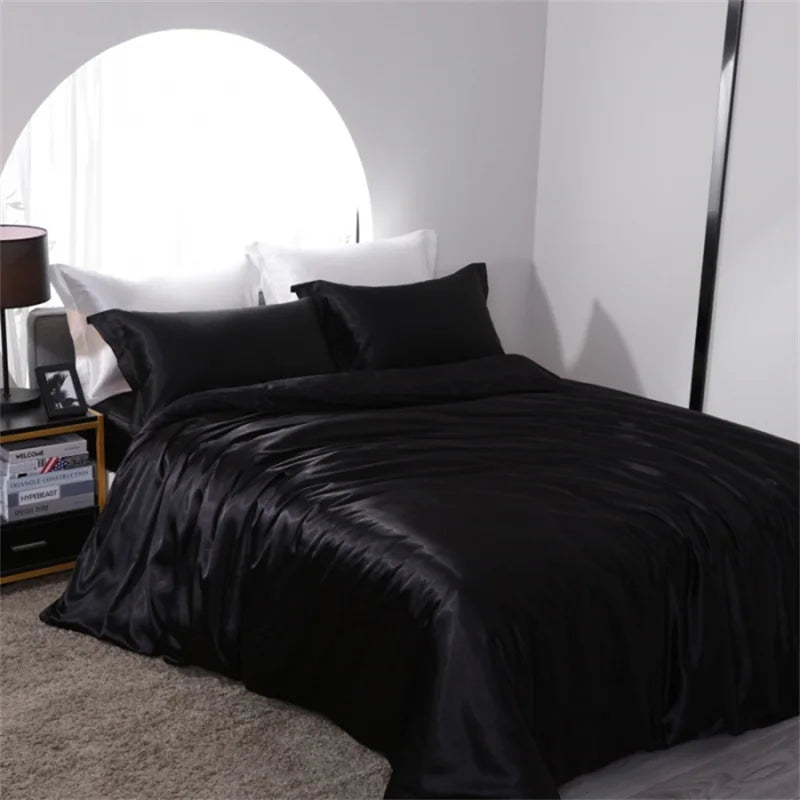 Satin Bedding Set, Duvet Cover, Sheets, Pillowcases
