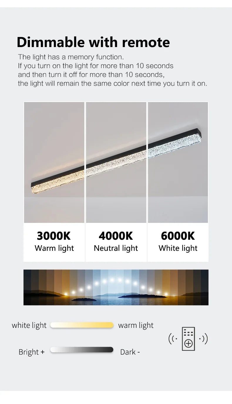 Ceiling Light Long Lamp, Dressing Room, Foyer