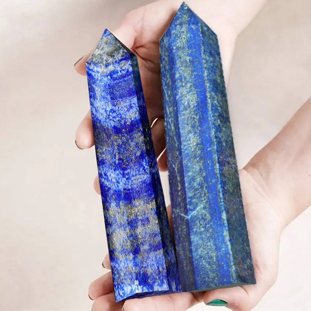 Genuine Lapis Lazuli, Point Tower, 15cm Tall