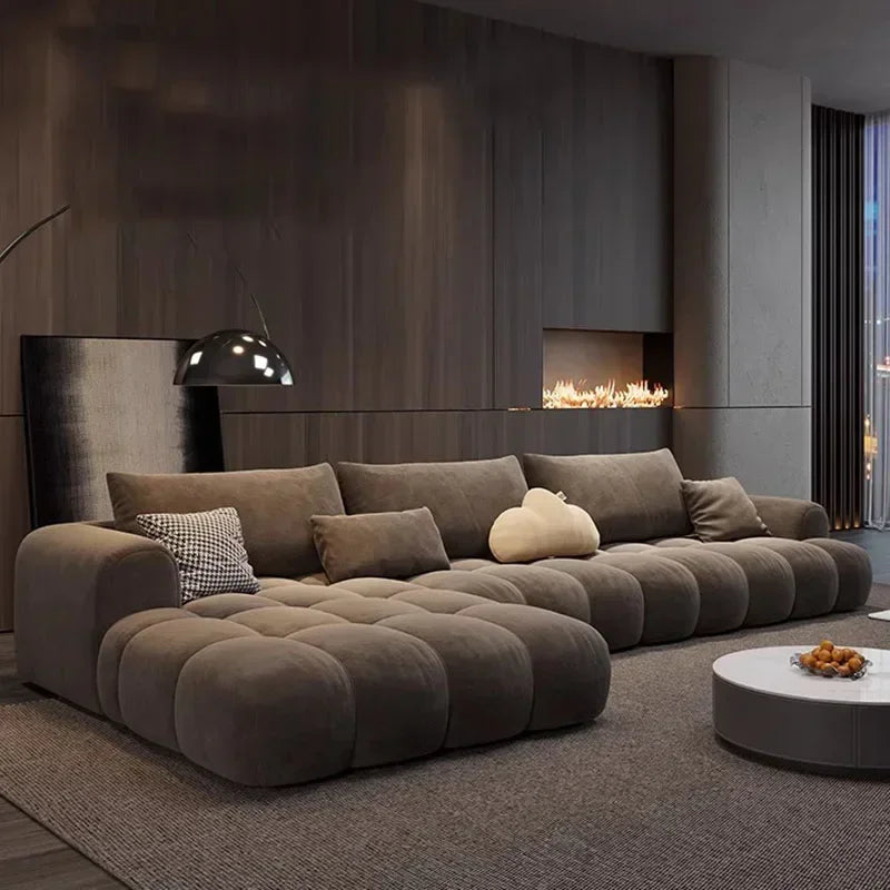 Brown Floor Recliner Sofa Bed