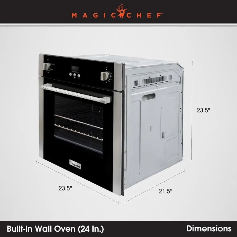 24" Electric Single Wall Oven, Stainless Steel, 2.2 Cu. Ft.