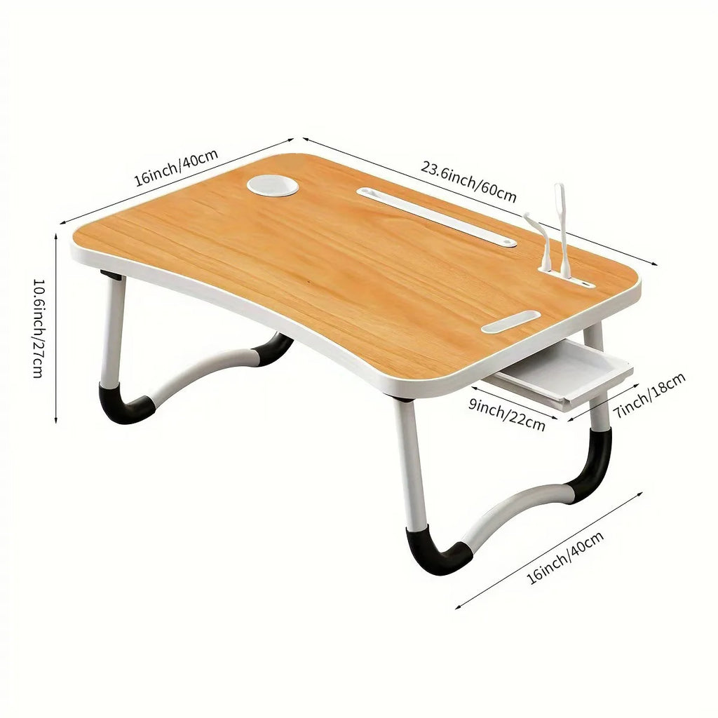 Laptop Desk, Light, Fan, Cup Holder, Tablet Slot