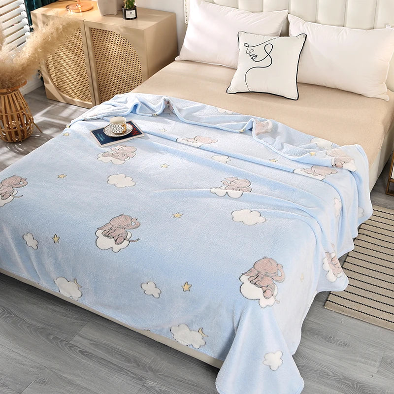 Flannel Blankets, Soft Comfortable, Various Colors, Patterns, Sizes