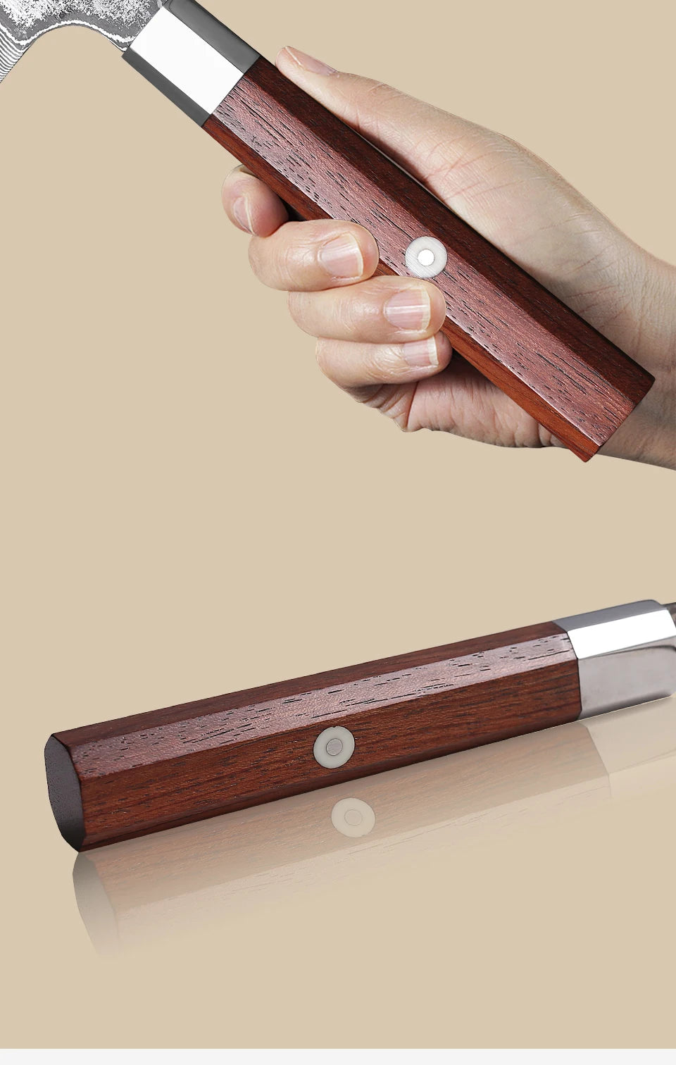 6" Honesuki Utility Knife Damascus Steel Chef Knives