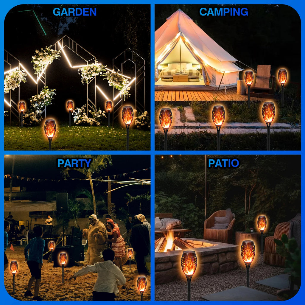 4/6/812Pcs Solar Torch Lights,