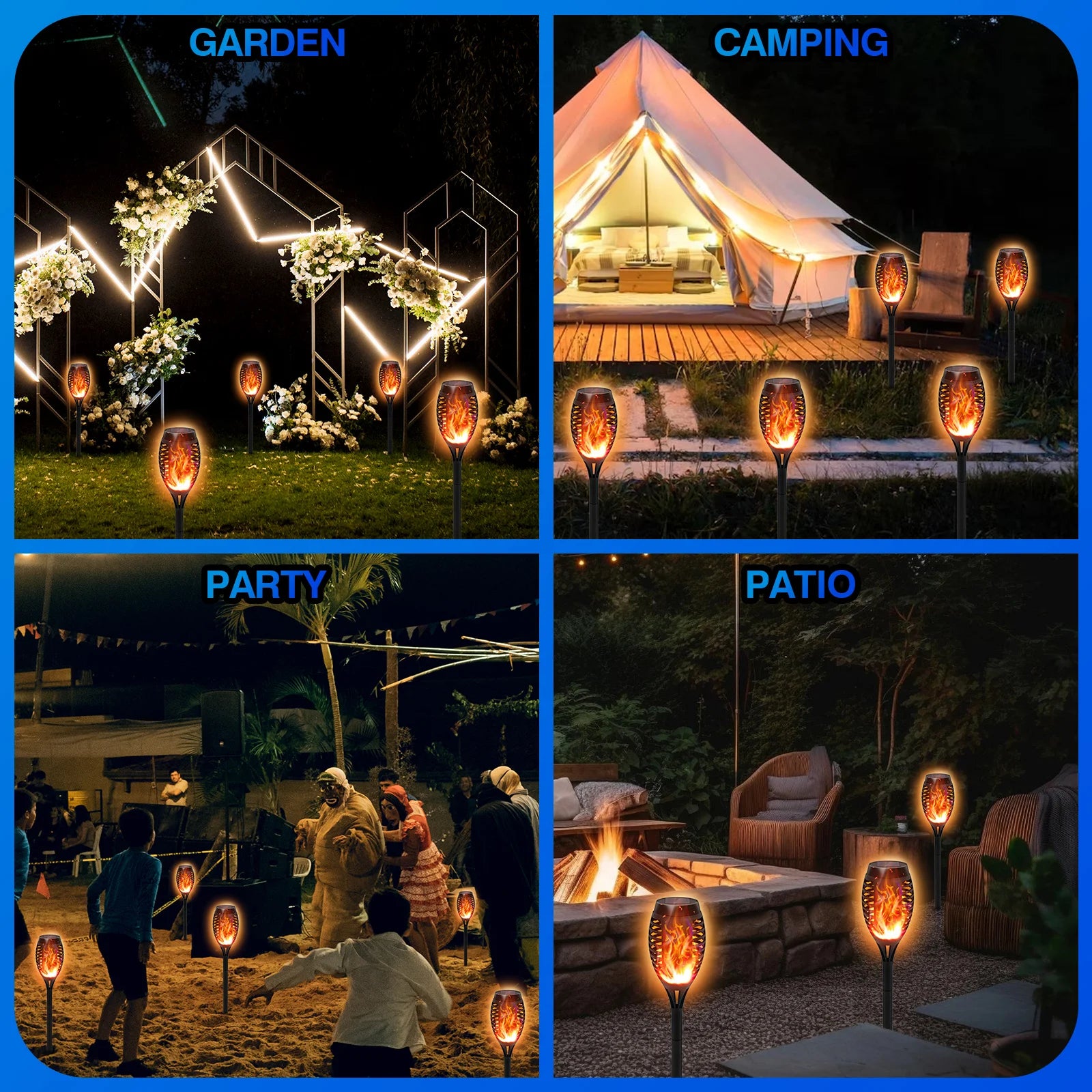 4/6/812Pcs Solar Torch Lights,