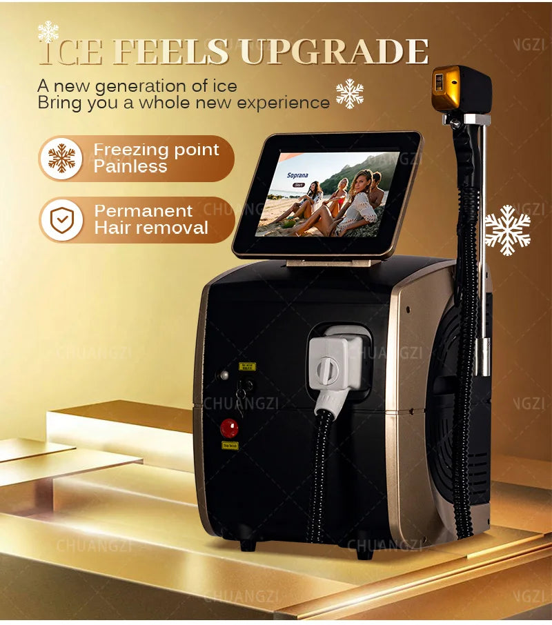 Ice Titanium Laser Hair Removal Machine, Permanent Removal