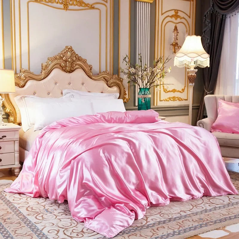 Satin Bedding Set, Duvet Cover, Bed Sheet, Pillowcase,