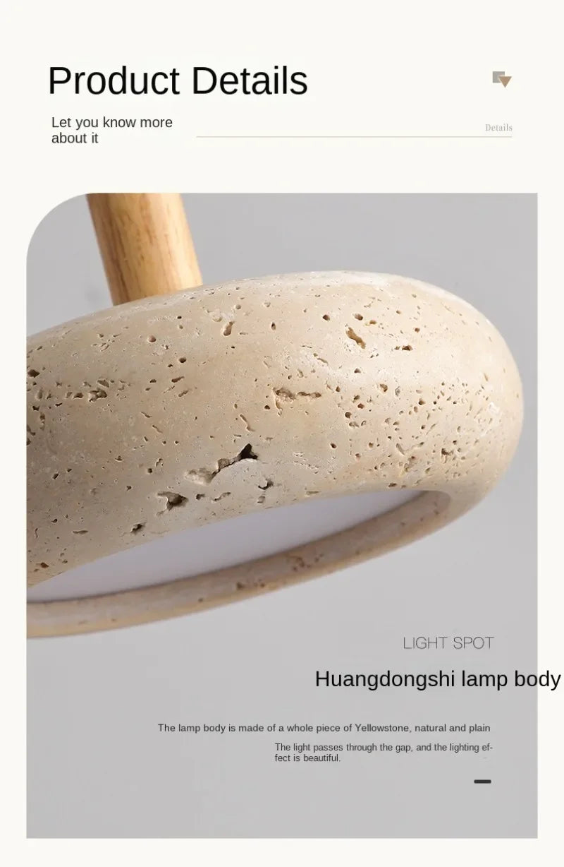 Stone Pendant LED Lamps, Bedroom, Bathroom, Dining Room