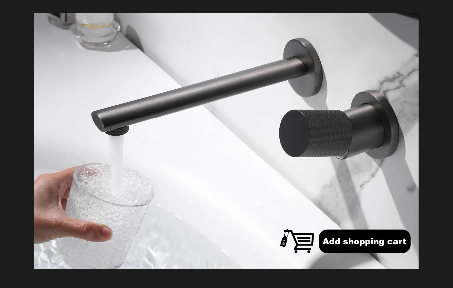 gun gray kitchen faucet, LED digital sensing, 2-function spay