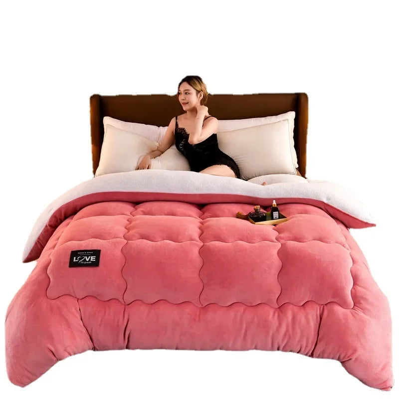 Lamb Wool, Cotton Quilt, Various Sizes, Colors