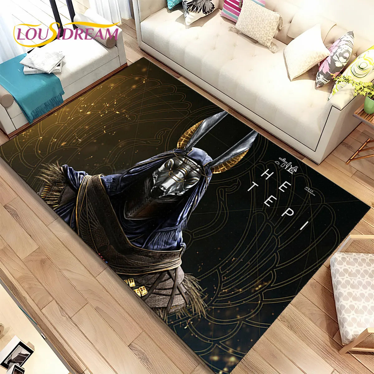 Egypt Anubis Horus Mythology Non-Slip Area Rugs