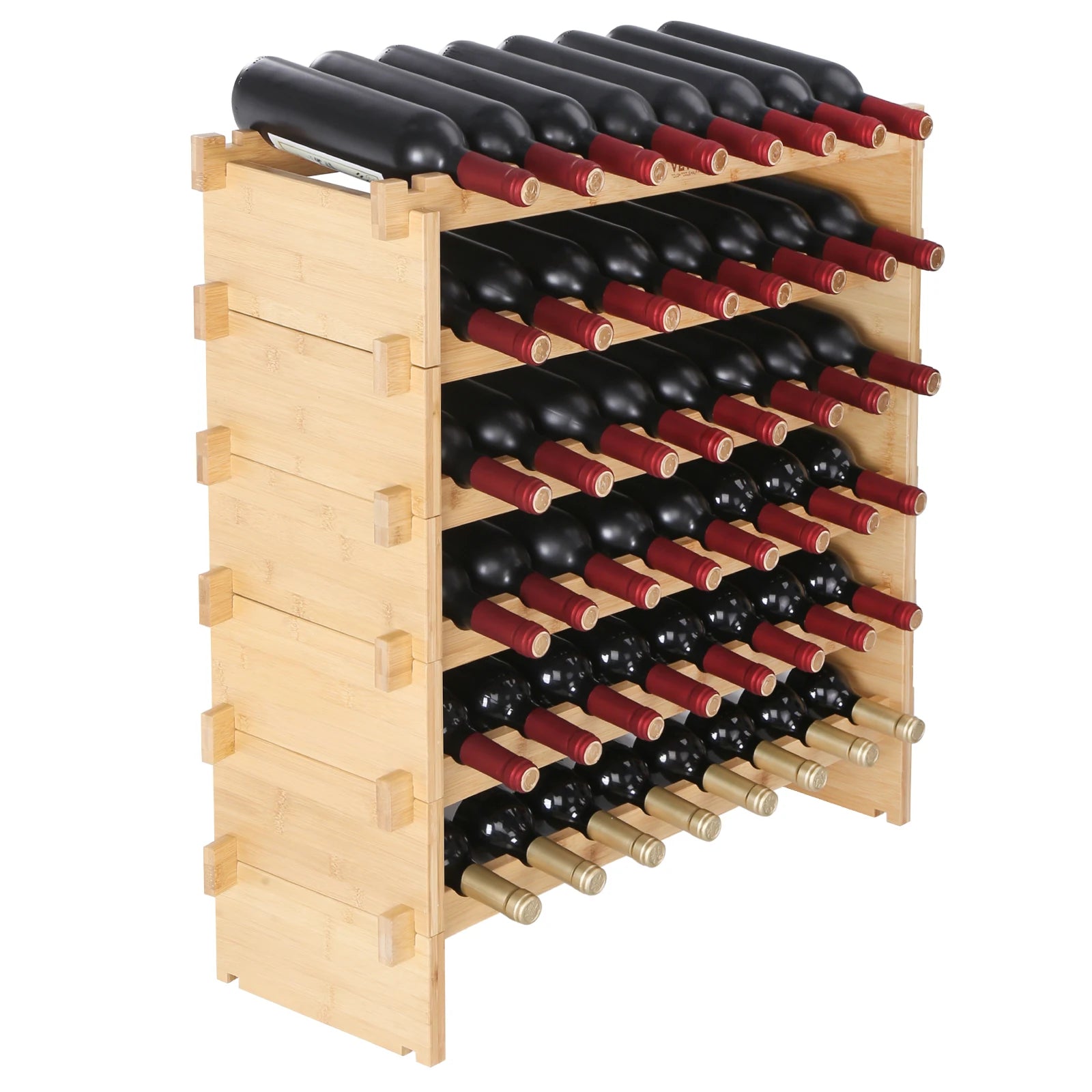 Free Standing Wine Storage Rack, Bamboo