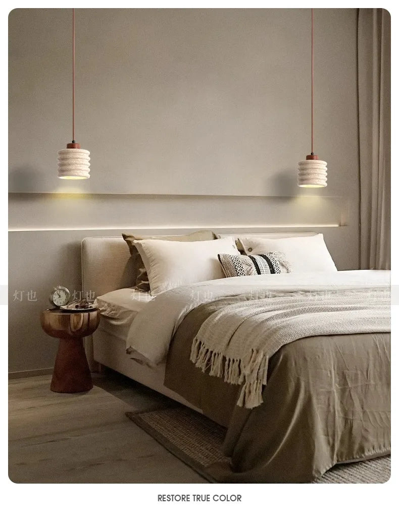 Yellow Cave Stone Led Pendant Lamp, Small Hanging Lighting