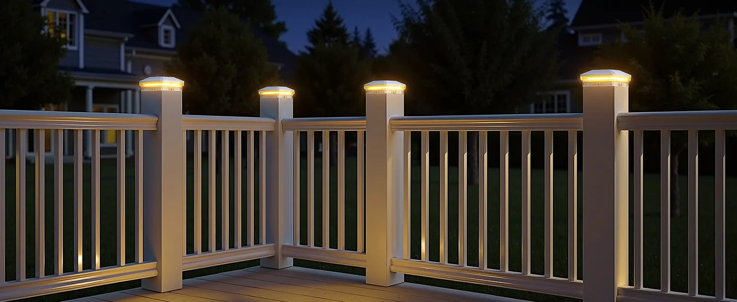 "Solar 40-LED 30-Lumen 4x4 Fence Lights