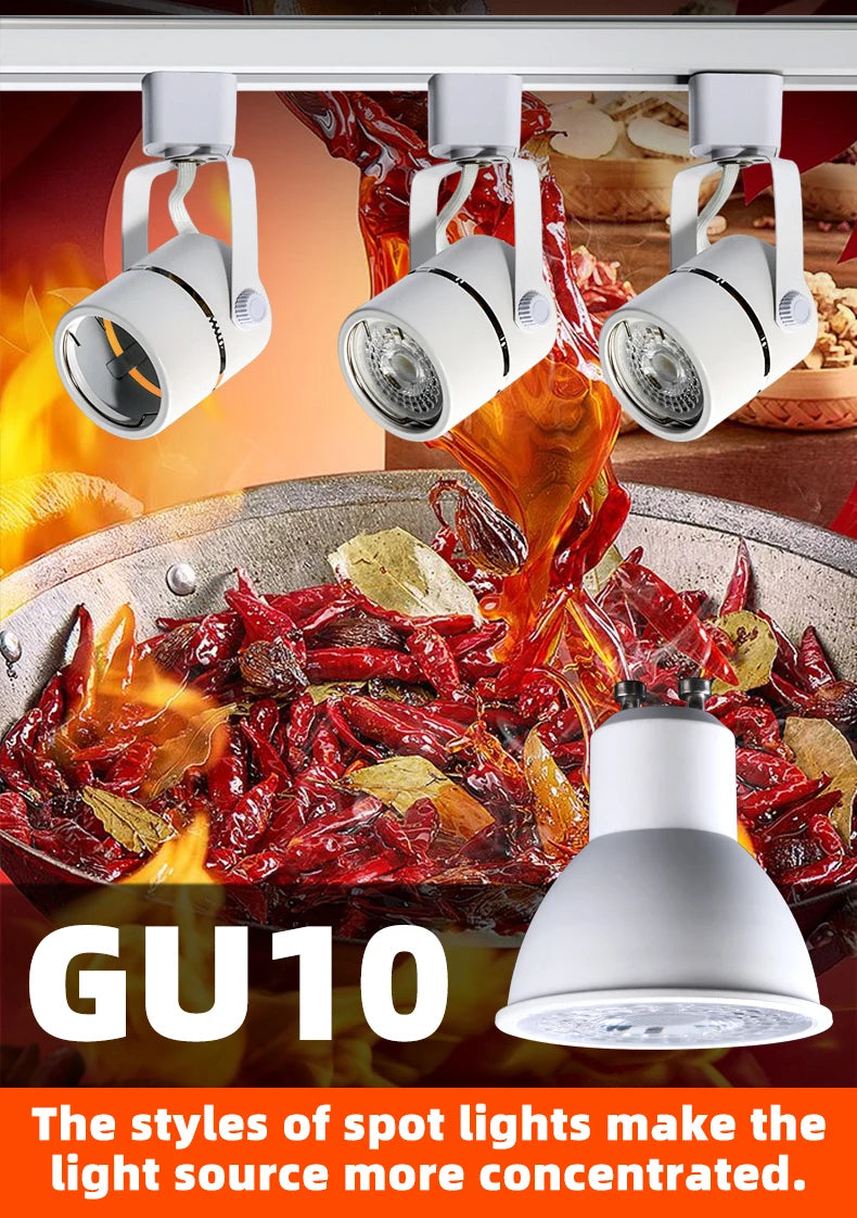 Led, Incandescent Track Light 5-10W, White, Black