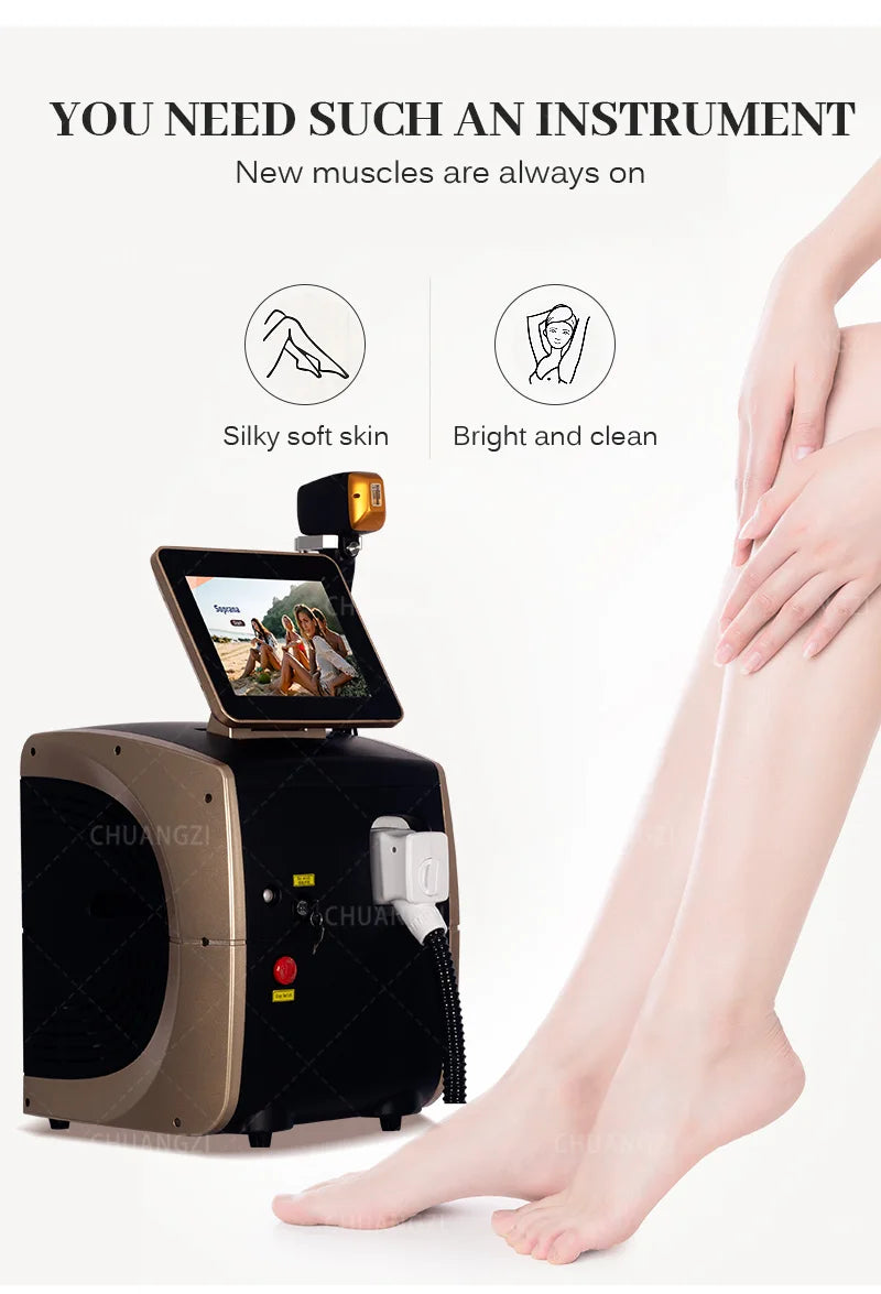 Ice Titanium Laser Hair Removal Machine, Permanent Removal