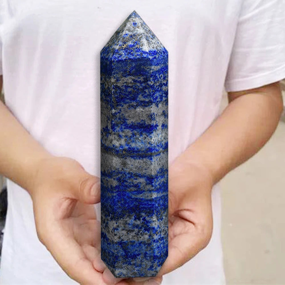 Genuine Lapis Lazuli, Point Tower, 15cm Tall
