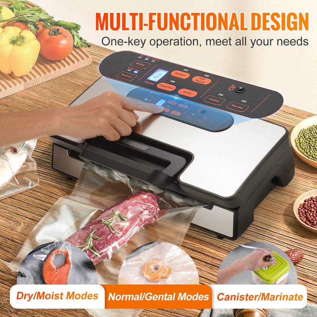 Vacuum Sealer Food Packaging Machine with 10 bags