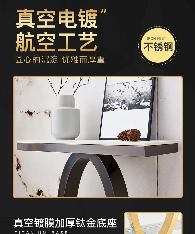 Metal Console Design Corner Table Living Room, Hallway