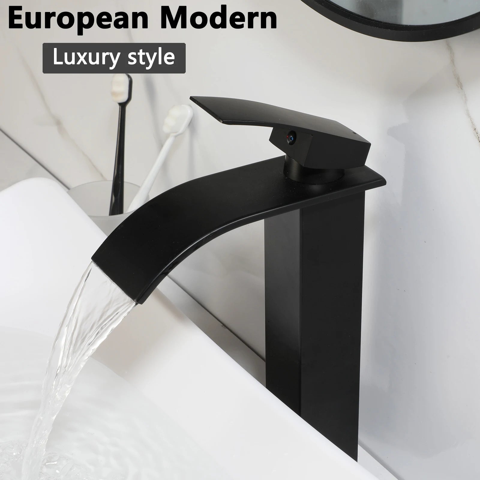 Blue Vessel Sink Deck Mounted, One Handle Faucet, Drain Set