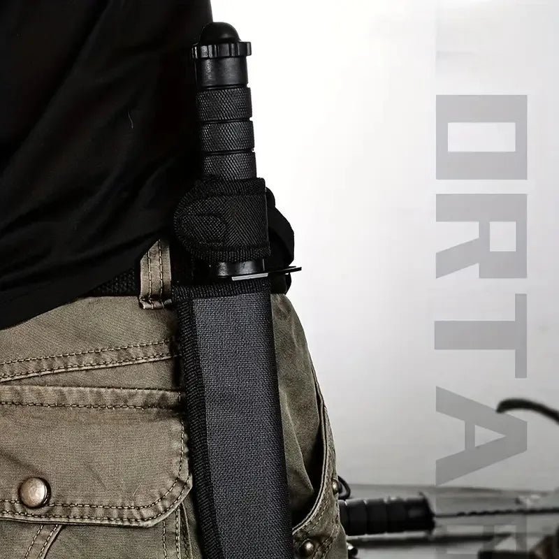 Knife with Saw Toothed Edge, Glass Breaker, Sheath