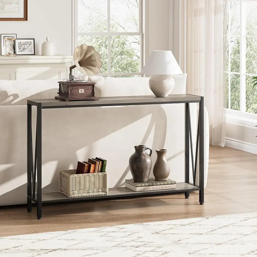 2-Tier Entryway Consol Table With Storage