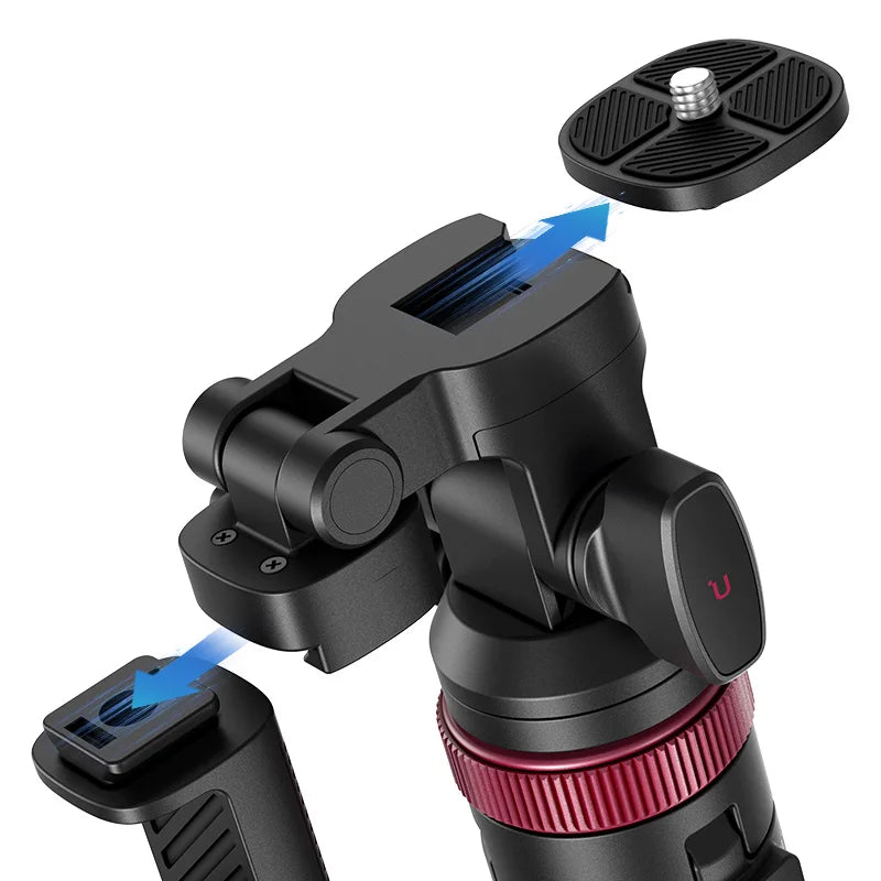 Camera Tripod, Bluetooth Remote, Double Cold Shoe Gimbal